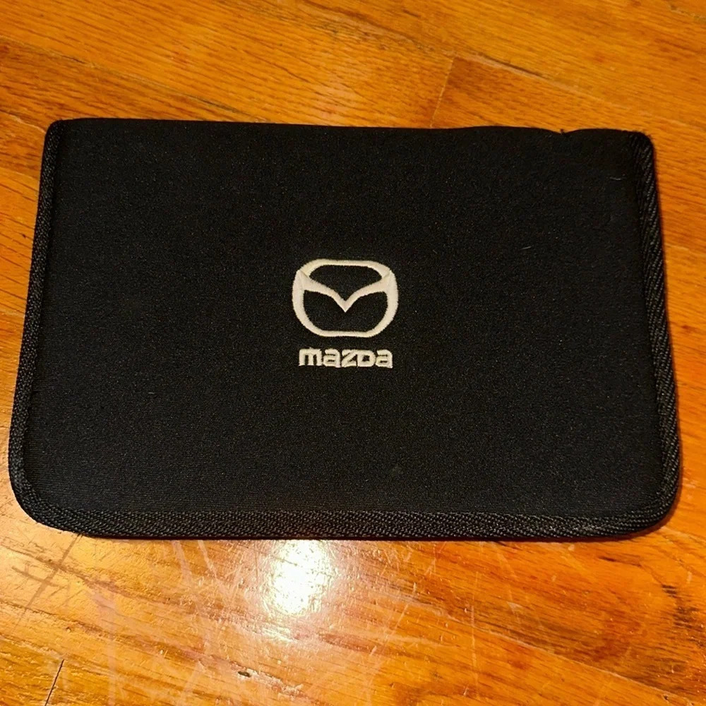 Mazda automotive car owners manual black zippered case